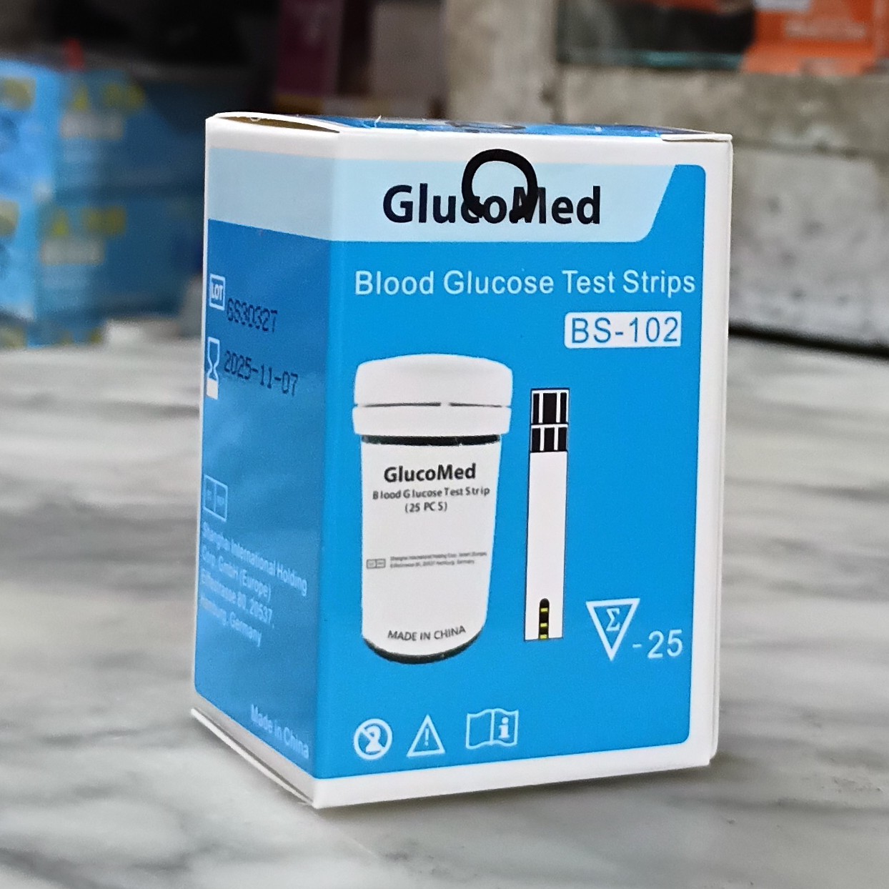 GlucoMed Blood Glucose Test Strips BS-102 (50 Pcs)